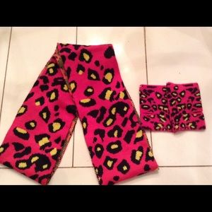 Betsy Johnson Girls scarf & fingerless gloves set
